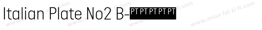 Italian Plate No2 B字体转换